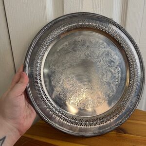 William WM Rogers silver plated 12 inch serving plate